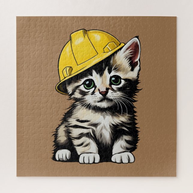 Puzzle Chat de construction (Vertical)