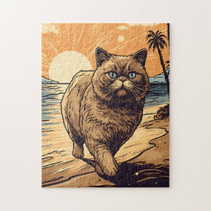 Puzzle Chat de courte distance exotique sur une plage tro