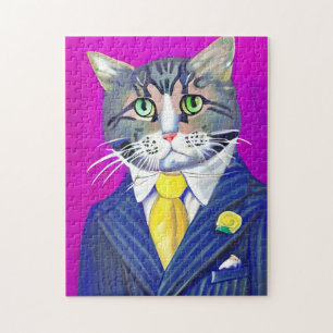 Puzzle Chat de gentillesse en costume et en Cravate