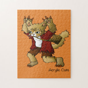Puzzle Chat de loup-garou d'Halloween