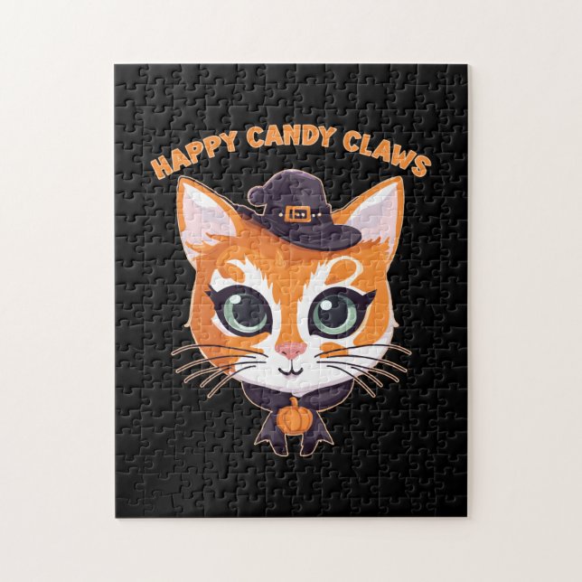 Puzzle Chat d'Halloween (Vertical)