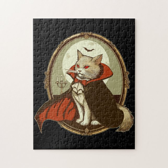 Puzzle Chat d'Halloween, Comte Catula (Vertical)