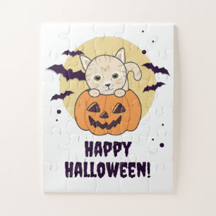 Puzzle Chat En Citrouille Chats Doux Joyeux Halloween Jig
