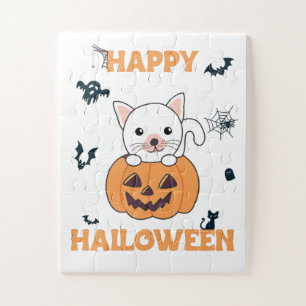 Puzzle Chat En Citrouille Chats Doux Joyeux Halloween Jig
