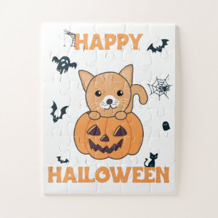 Puzzle Chat En Citrouille Chats Doux Joyeux Halloween Jig