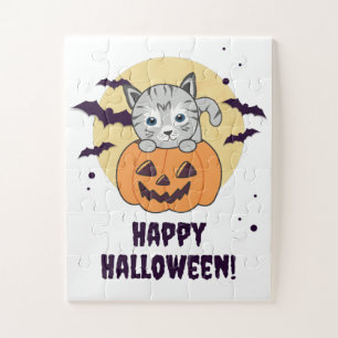 Puzzle Chat En Citrouille Chats Doux Joyeux Halloween Jig