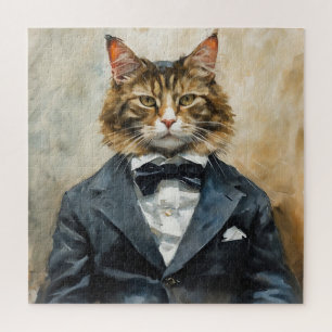 Puzzle Chat en costume
