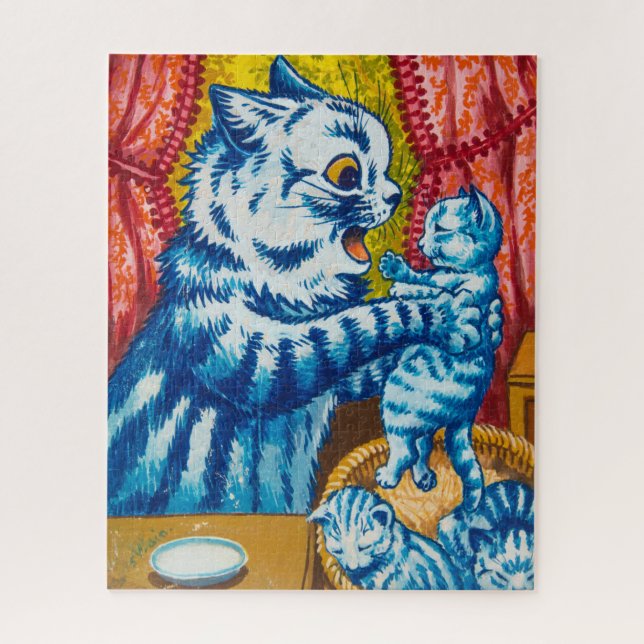 Puzzle Chat et ses chatons par Louis Wain (Vertical)