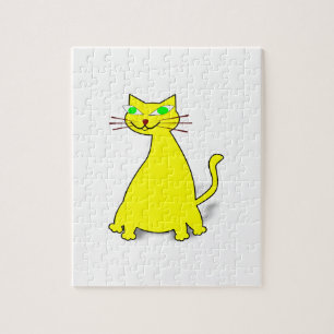 Puzzle Chat gras jaune