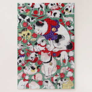 Puzzle Chat japonais, Utagawa Kunitoshi