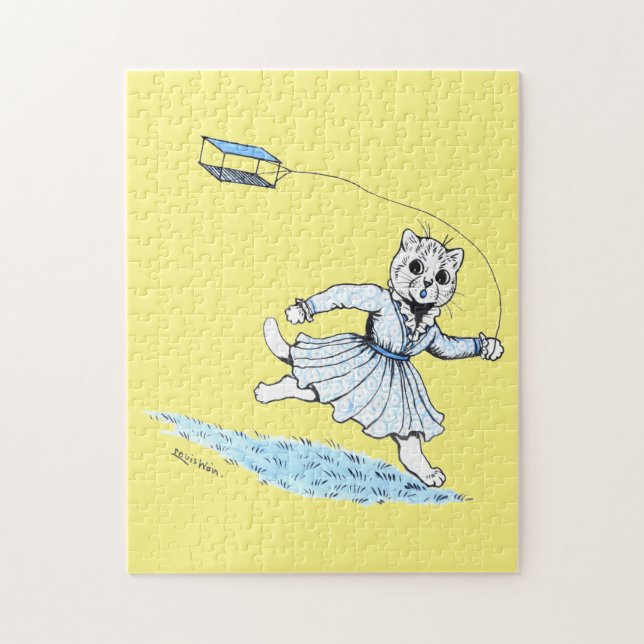 Puzzle Chat Jouant Kite, Louis Wain (Vertical)