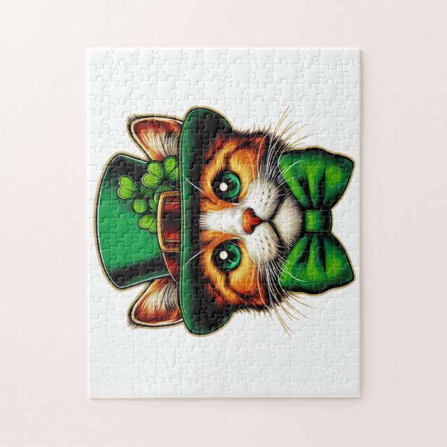 Puzzle Chat mignon/chaton Saint Patrick's Day (Vertical)