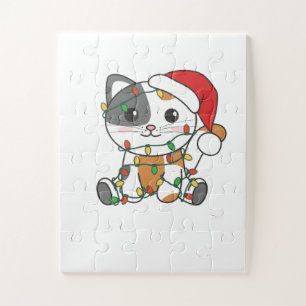 Puzzle Chat Noël Animaux d'hiver Chats