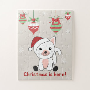Puzzle Chat Noël Neige Hiver Animaux Chats Jigsaw Puzz