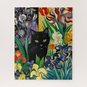 Puzzle Chat Noir Avec Iris