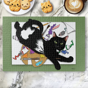 Puzzle Chat noir de l'artiste