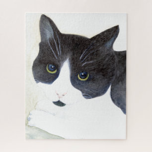 Puzzle Chat noir et blanc