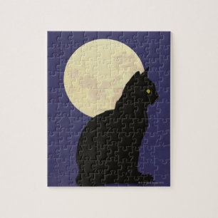 Puzzle Chat noir et lune