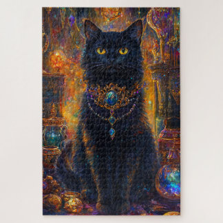 Puzzle Chat noir mystique