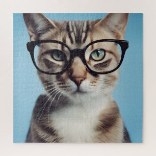 Puzzle Chat Portant des lunettes