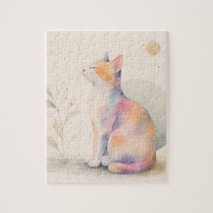 Puzzle Chat silencieux au clair de lune