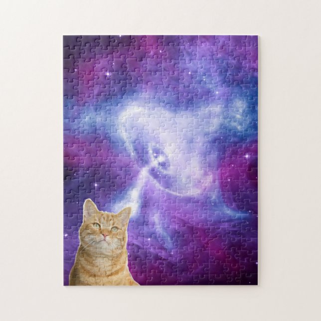 Puzzle Chat spatial de galaxie cosmique (Vertical)