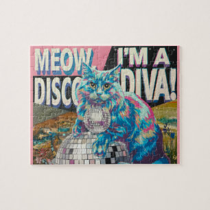 Puzzle chat sur disco ball disco diva