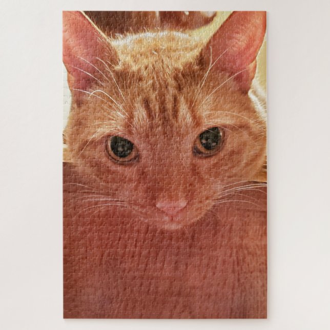 Puzzle Chat Tabby orange/Ginger Cute et Fuzzy (Vertical)