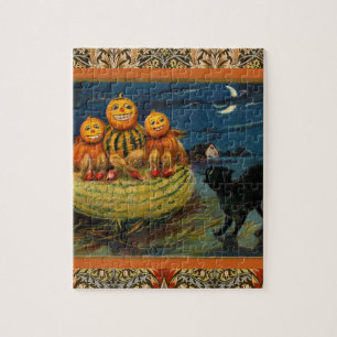 Puzzle Chat vintage Halloween