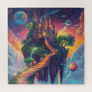 Puzzle Château de Conte de Fées Magique & Île Flottante
