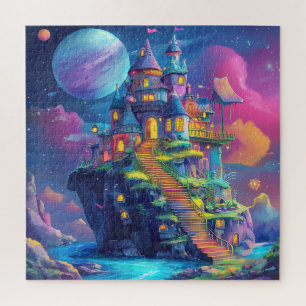 Puzzle Château de Conte de Fées Magique & Île Flottante
