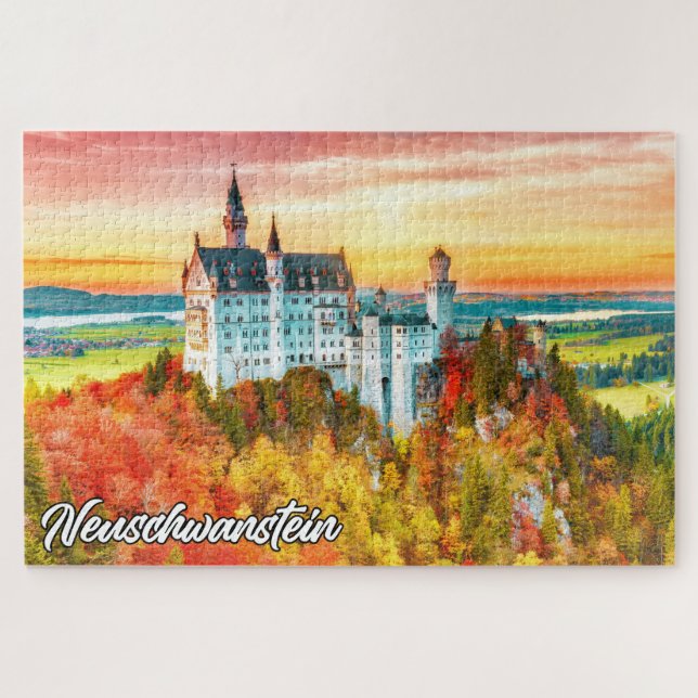Puzzle Château De Neuschwanstein, Allemagne, Automne (Horizontal)