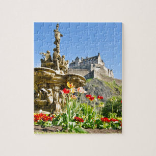 Puzzle Château d'Edimbourg et fontaine de Ross