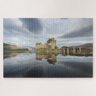 Puzzle Château d'Eilean Donan avec la réflexion en Ecosse