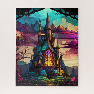 Puzzle Château Fairytale en verre tendu, Jolie princesse