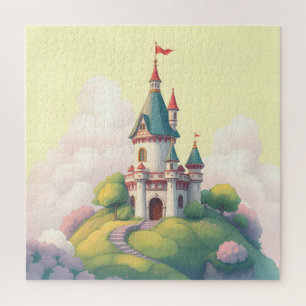 Puzzle Château fantaisiste avec jardin vert