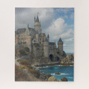 Puzzle Château médiéval au bord de la mer