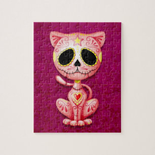 Puzzle Chaton de sucre de zombi, rose