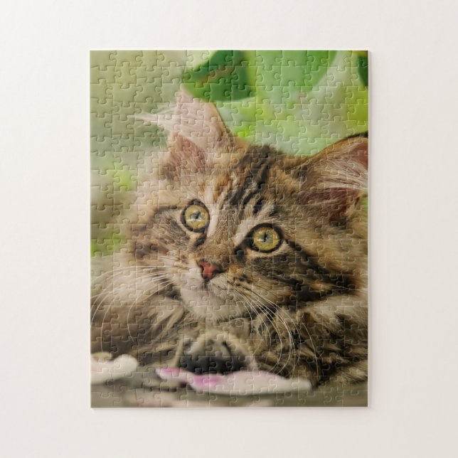Puzzle Chaton mignon de ragondin du Maine (Vertical)