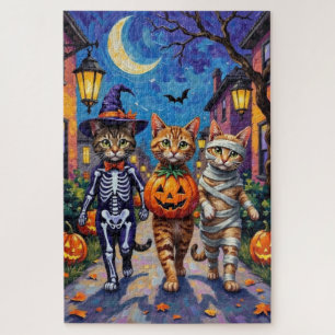 Puzzle Chats abyssiniens - Trick ou traitement en Hallowe