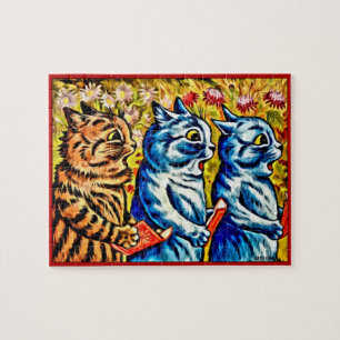 Puzzle CHATS CHANTANT la casse-tête, chats de Louis Wain