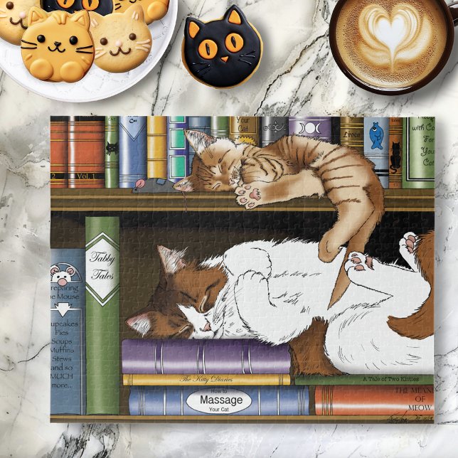 Puzzle Chats de plateau de livres (Créateur téléchargé)