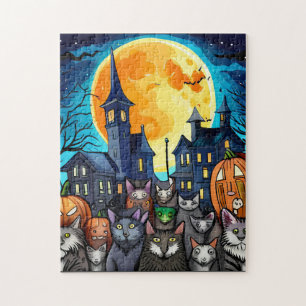 Puzzle Chats d'Halloween