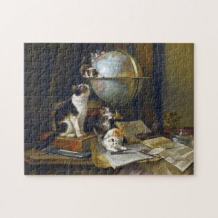 Puzzle Chats élégants vintage mère chat & chatons mignons