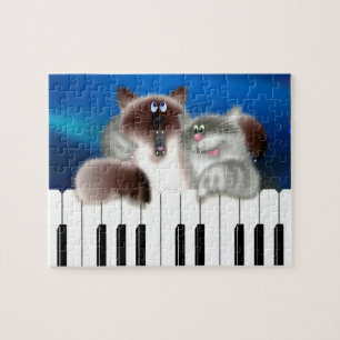 Puzzle Chats en piano