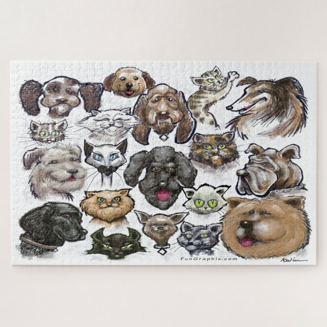 Puzzle Chats et chiens (Horizontal)