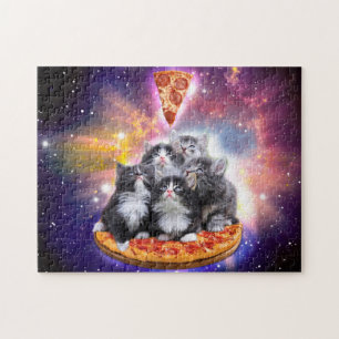 Puzzle Chats Illuminatis et pizza