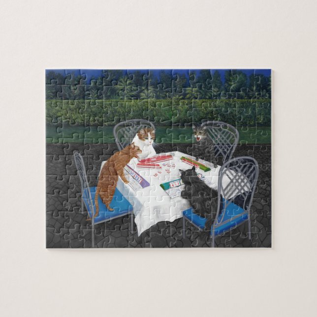 Puzzle Chats jouant au Mahjong (Horizontal)