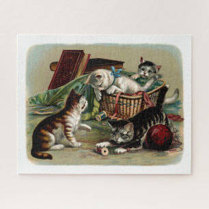 Puzzle Chats Jouer une jolie photo Vintage