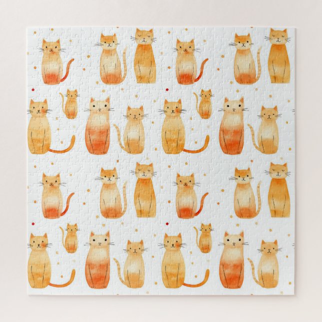 Puzzle Chats Kitty Orange (Vertical)